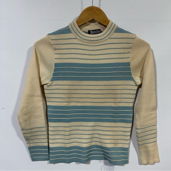 Meister Sweaters - Vintage Striped Meister Wool Sweater